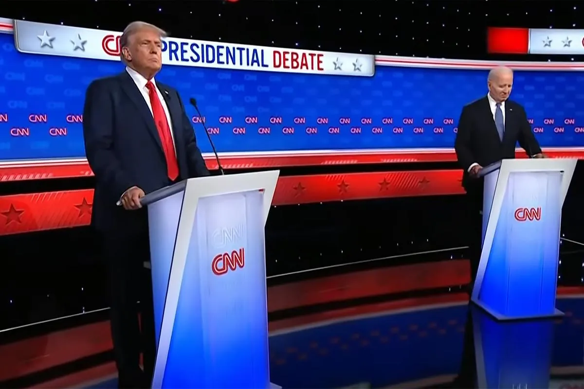 Предвыборные дебаты между Дональдом Трампом и Джо Байденом.