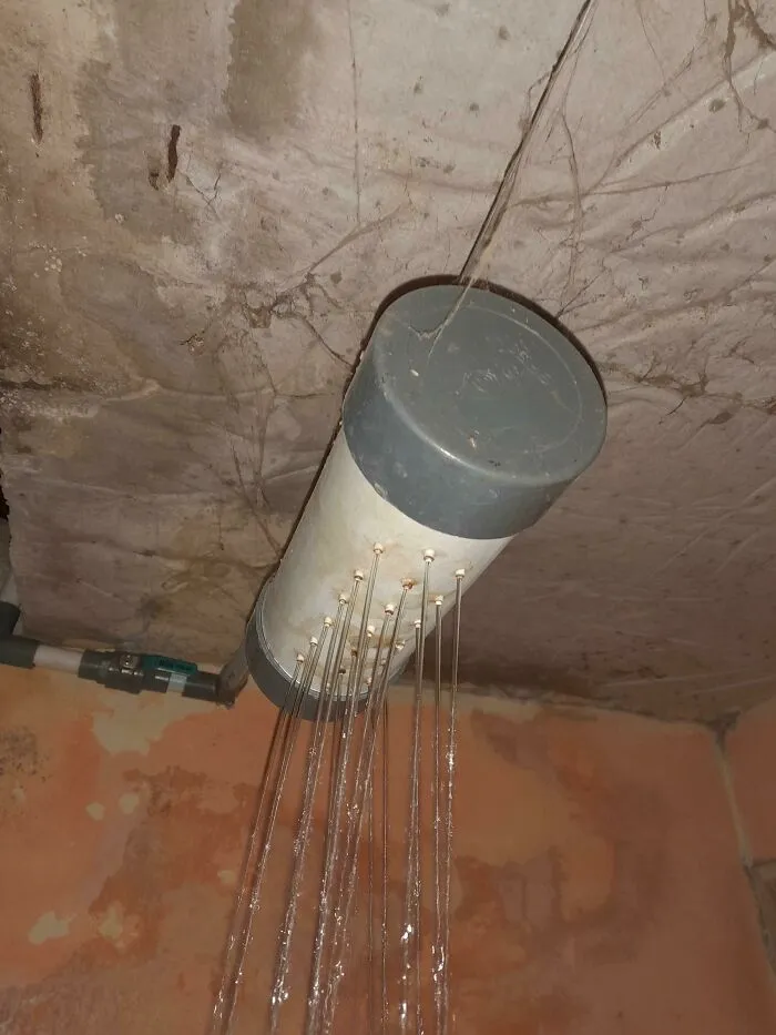 Душ из трубы ПВХ.