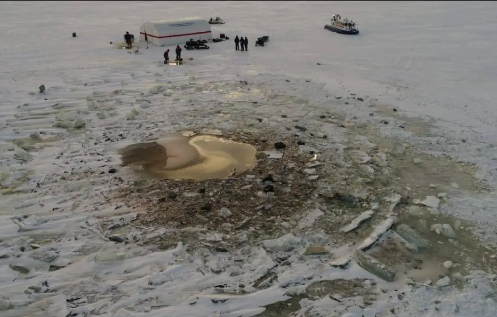 Место крушения Ми-8  © Telegram