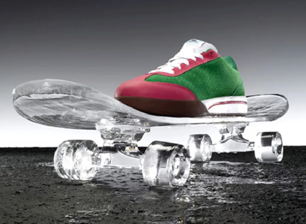 Ледяной скейтборд.