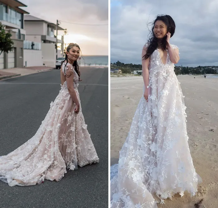 «Я сама решила сделать себе свадебное платье».