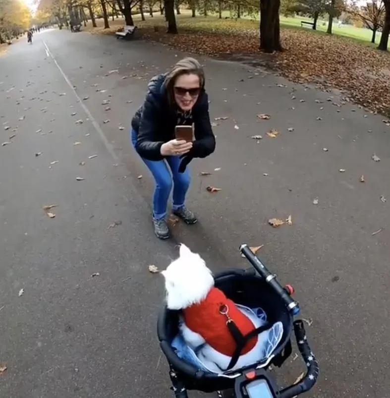 Сигрид всегда привлекает внимание прохожих.