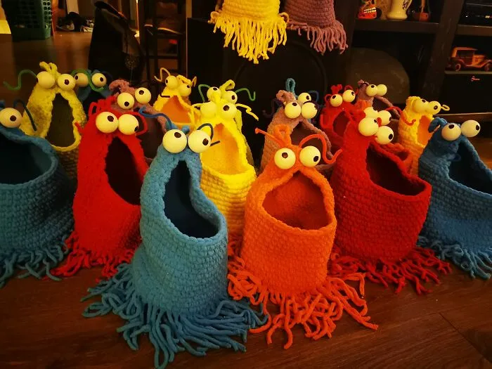 Вязаные стаканчики.