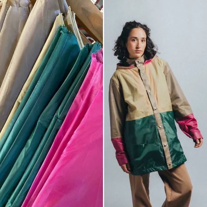 Куртка из сломанных зонтиков.