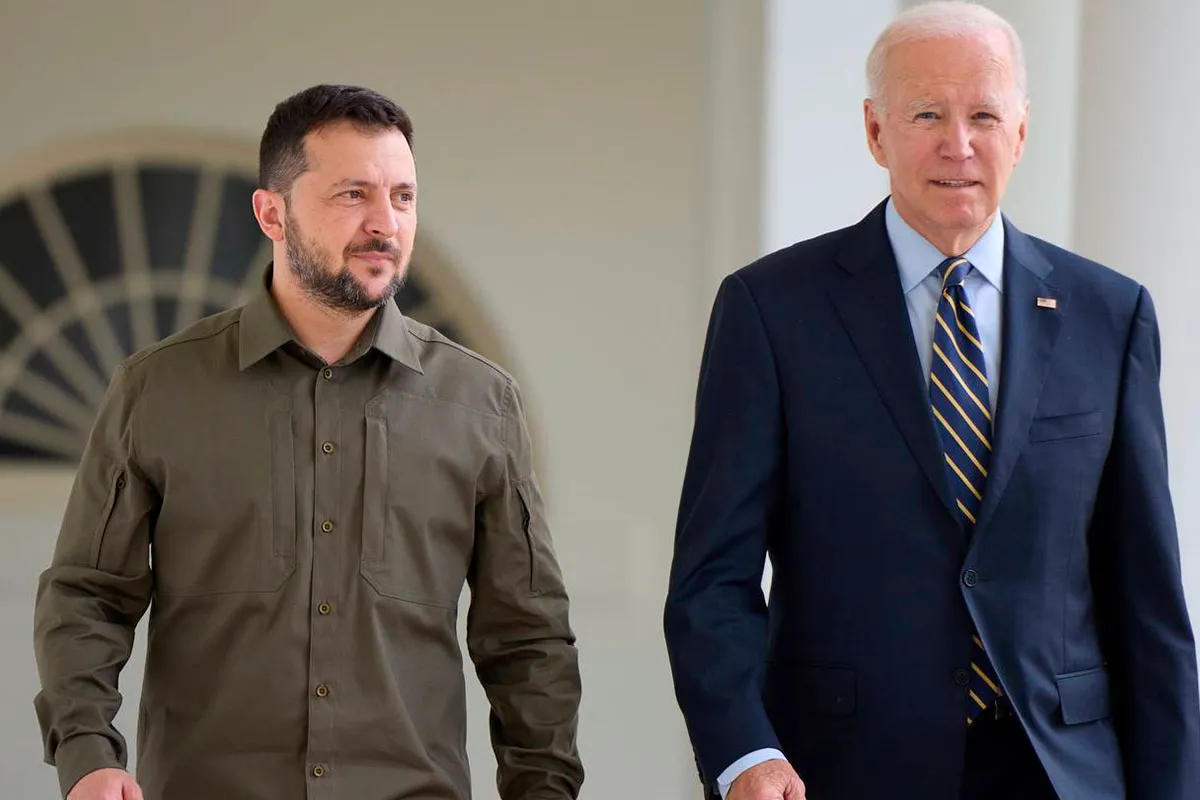 Президент Украины Владимир Зеленский с президентом США Джо Байденом 