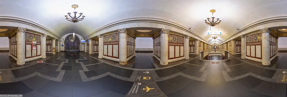 Панорама станции «Павелецкая» Кольцевой линии.