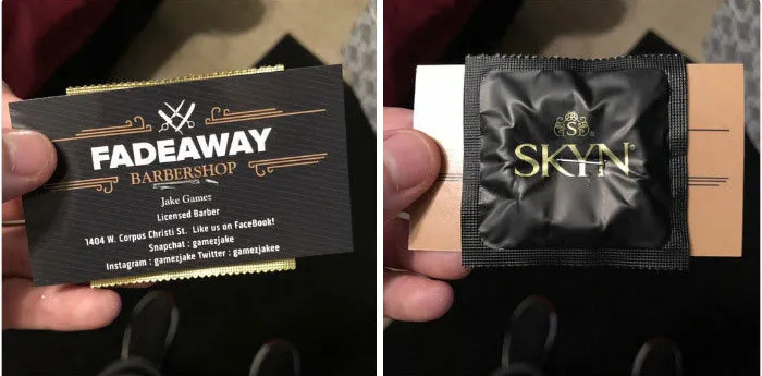 Визитка барбершопа. Когда отличная идея встретилась с плохим исполнением.