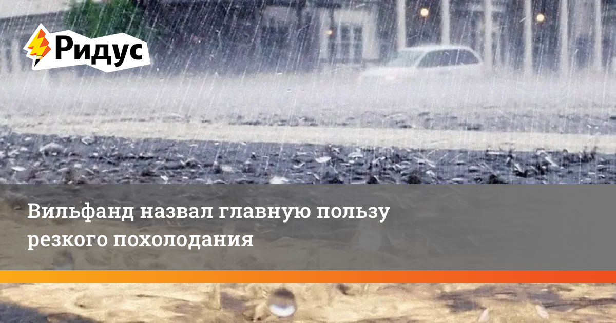 Вильфанд назвал главную пользу резкого похолодания