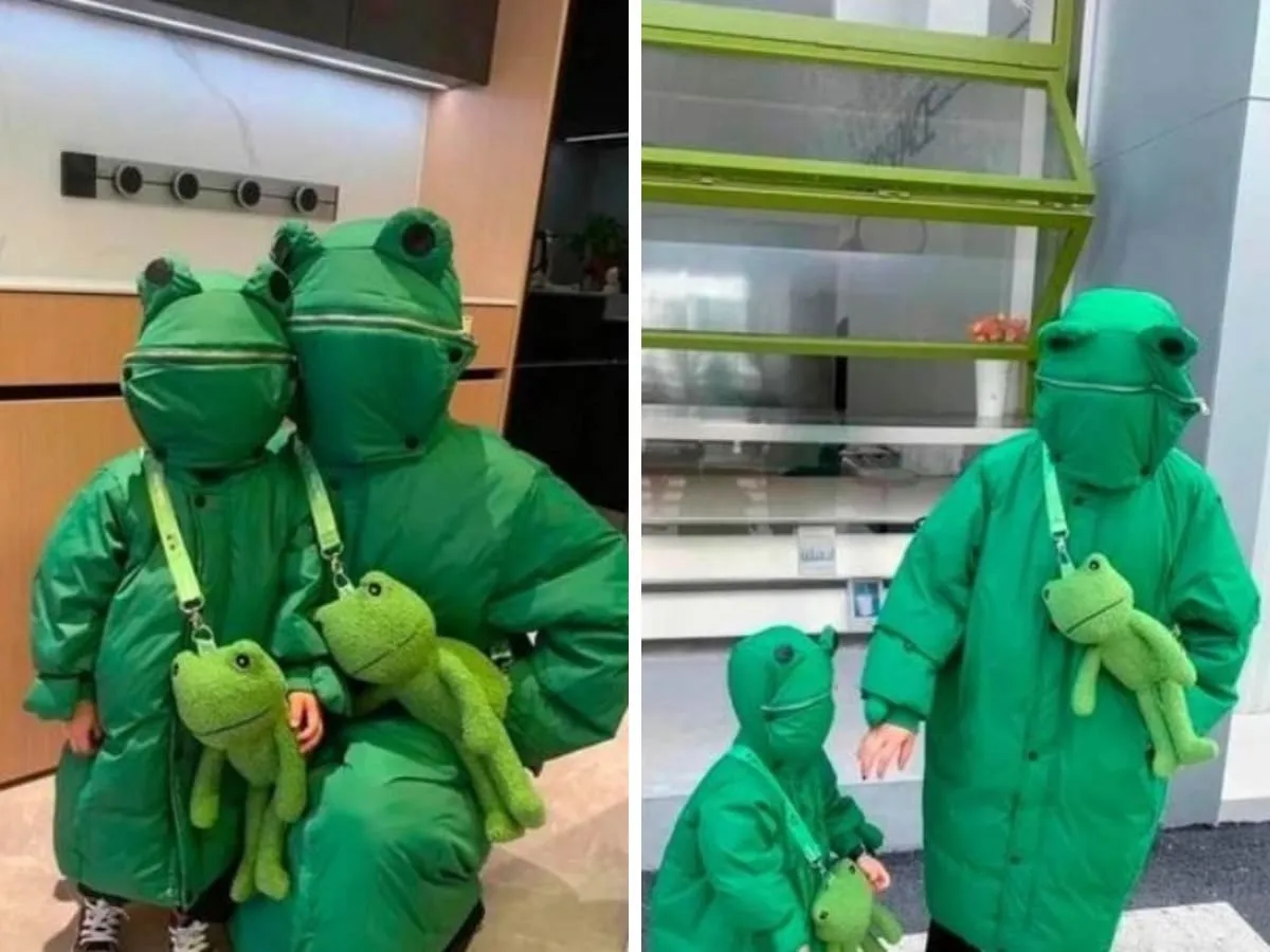 Зимняя одежда для мамы и дочки.