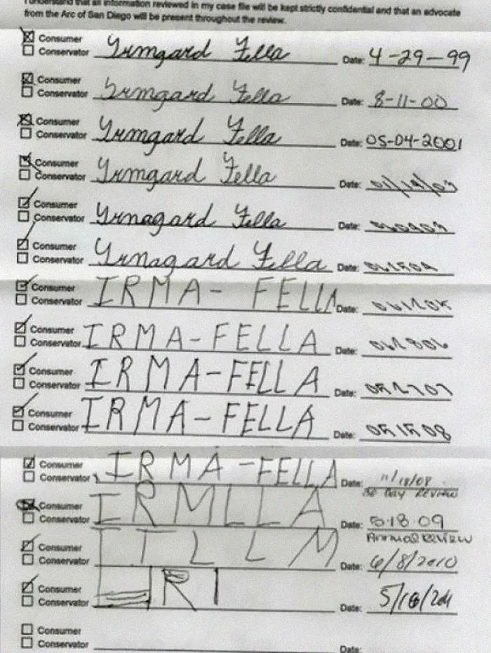 Эволюция подписи при болезни Альцгеймера.