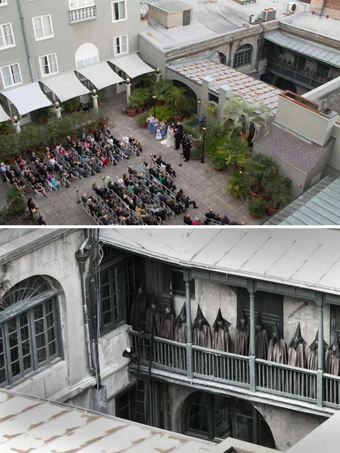 «Давайте внимательнее посмотрим на эту удивительную фотографию свадьбы, которую я сделал с крыши».