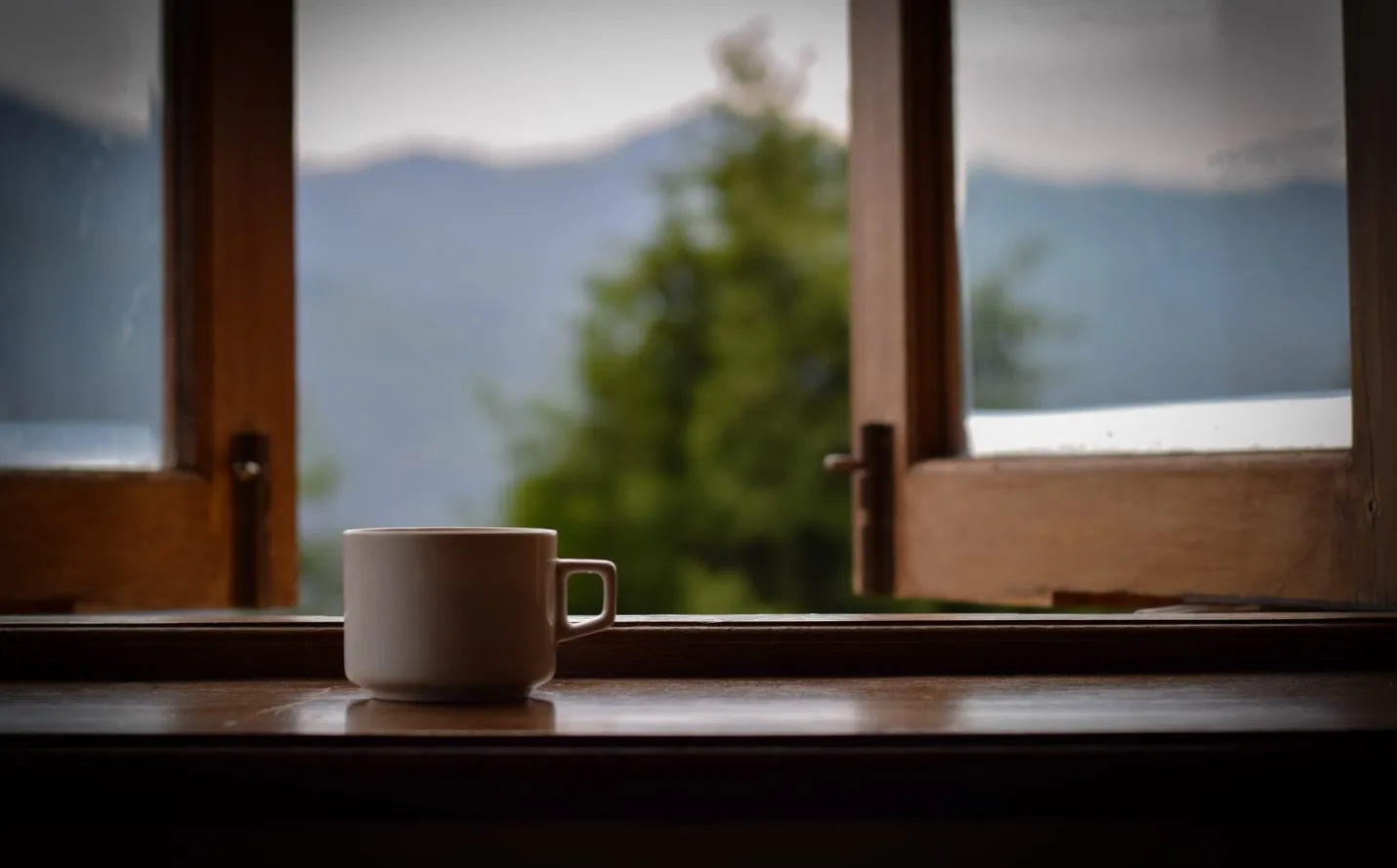 Красивый вид из окна.