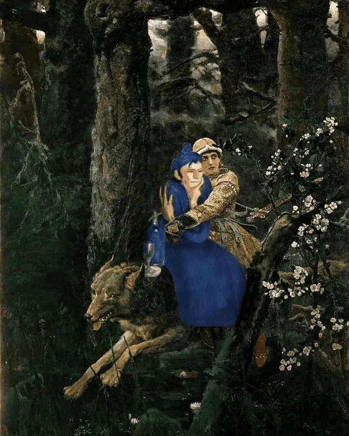 Иван Царевич и любительница абсента на Сером Волке.