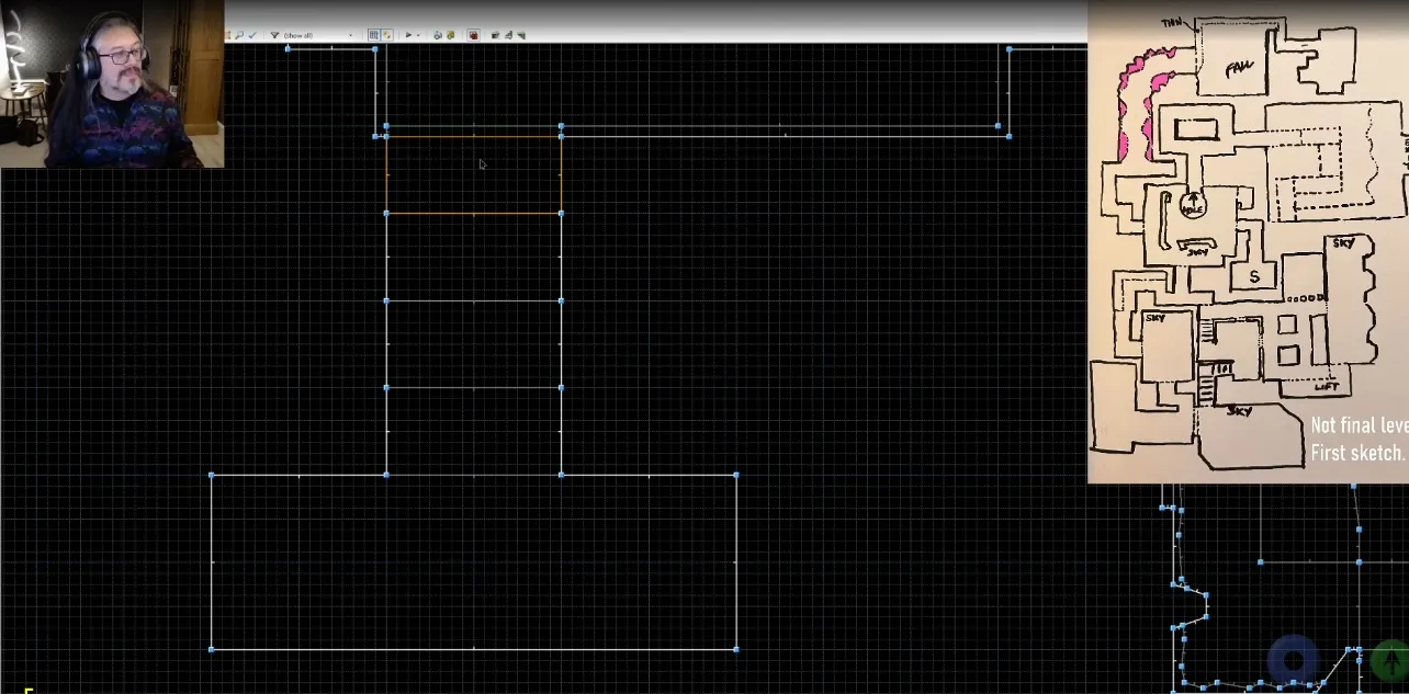 Ромеро в прямом эфире показал, как он работает над уровнями.