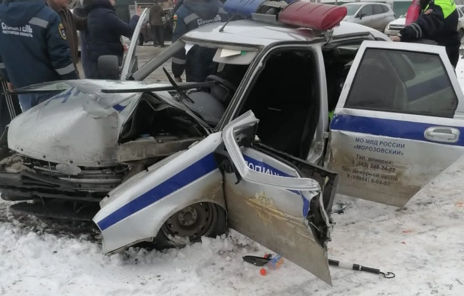 Полиция разбилась. Машина ДПС Ростовская область.