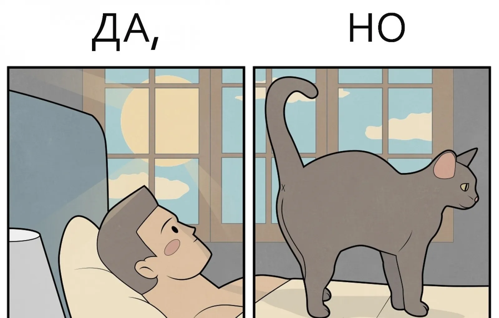 Художник Gudim выпустил новую серию популярного «Да, но», посвященную котам