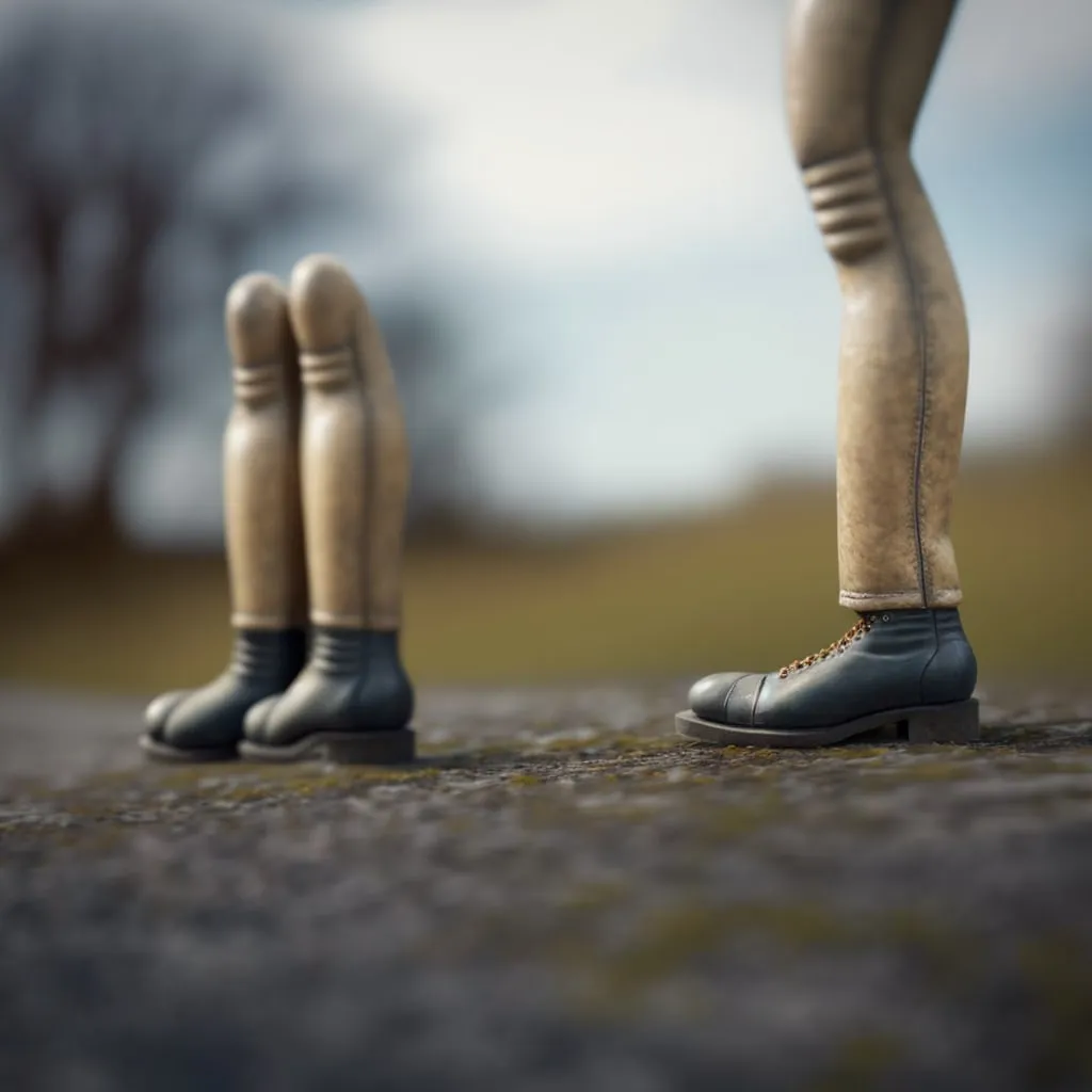 Одна нога здесь, другая там.