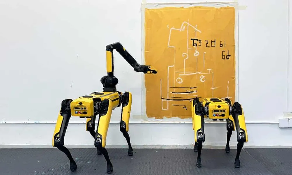 Роботы будут рисовать маслом на акриловом холсте.