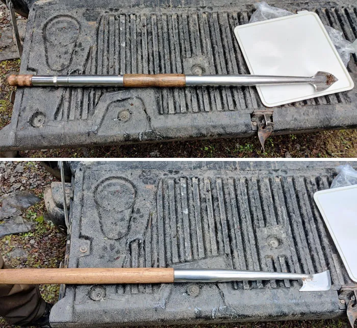 Лопатки для трюфелей. Плоская предназначена для белых трюфелей, которые растут в более мягкой почве, а копьевидная — для черных трюфелей, которые находятся в более каменистой почве.